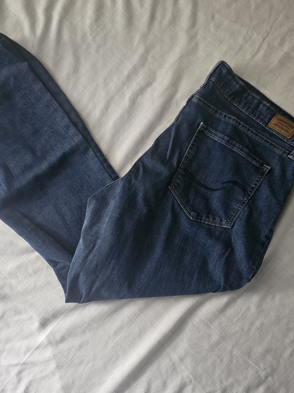 Signature by Levi Strauss Straight Dark Blue Men's Jeans